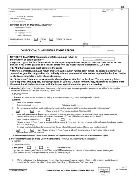 Confidential Guardianship Status Report Complete With Ease AirSlate