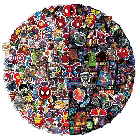 Buy Pcs Teens Hero Stickers Superhero Stickers Waterproof Comic