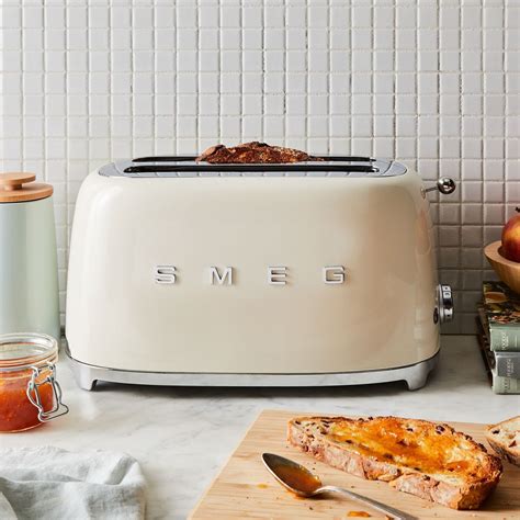 Smeg Slice Toaster Cream Black Green Blue Colors In Smeg