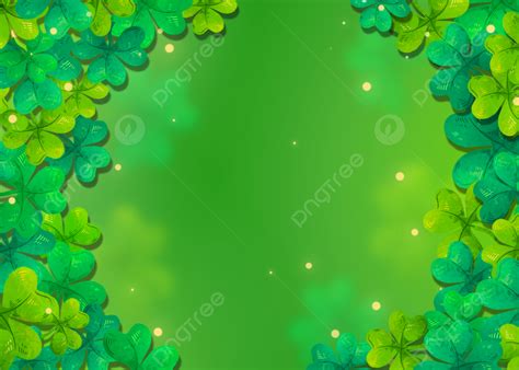 Green Lucky Clover For St Patricks Day Background Wallpaper Lucky St