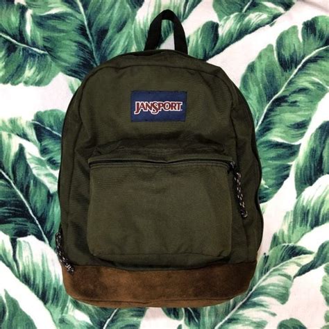 Vintage 90s Jansport Backpack Green Clothes Jansport Velvet Backpack