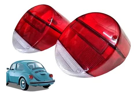 Lente Lanterna Traseira Vw Fusca Fafa Rubi Vermelho Par