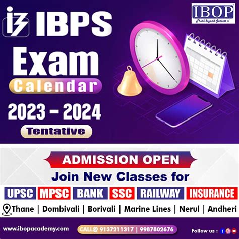 Ibps Exam Calendar For The Year