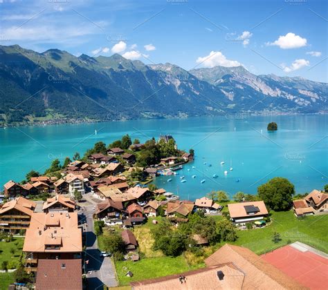 Aerial view in Switzerland ~ Nature Photos ~ Creative Market