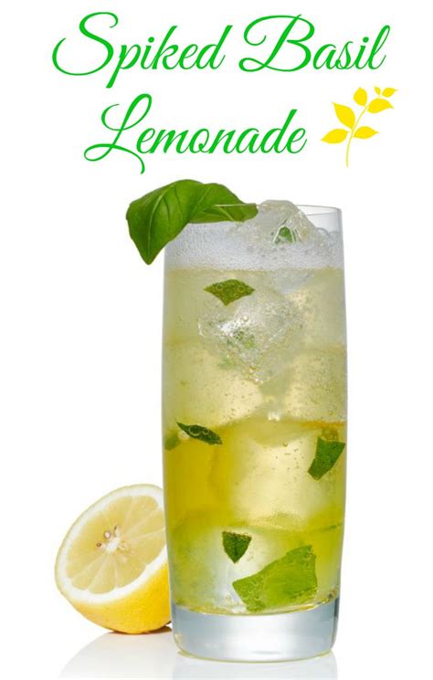 Spiked Basil Lemonade Recipe Basil Lemonade Cocktail Drinks Recipes Lemonade