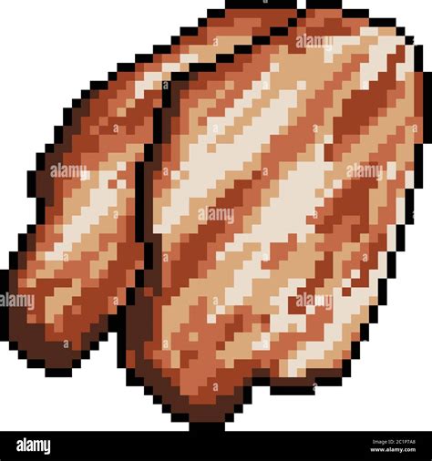 Vector Pixel Art Meat Steak Isolated Cartoon Stock Vector Image And Art Alamy