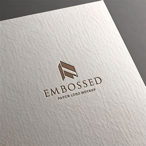 Elegant Embossed Paper Logo Mockup Showcase Your Branding With