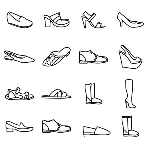 Icon Set Shoes Model Editable 10060148 Vector Art At Vecteezy