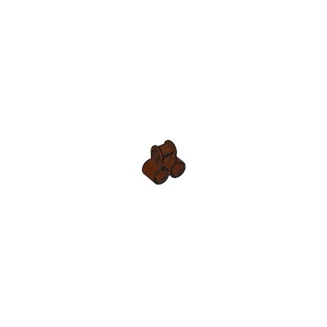 Lego Reddish Brown Cross Block With Two Pinholes