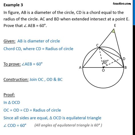 Example 2 - In figure, AB is a diameter of circle, CD - Examples