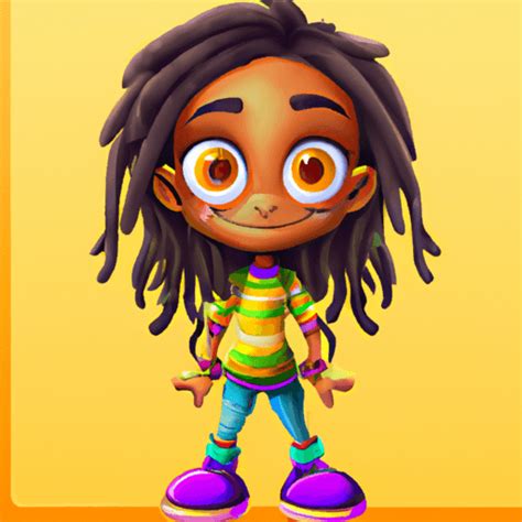 Rugrats Amazing Detailed Cute African Brown Skin Dredlock Hair