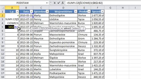 Excel Filtrowanie Liczba Porz Dkowa Dla Przefiltrowanych Danych