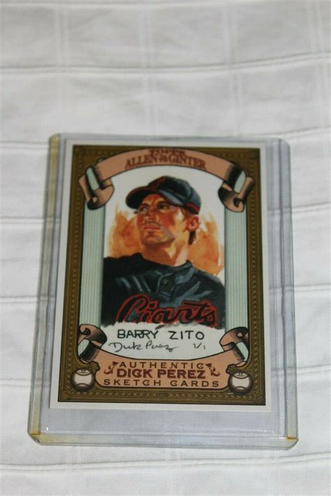 BARRY ZITO GIANTS RARE DICK PEREZ SKETCH ART 2007 TOPPS ALLEN GINTER 25