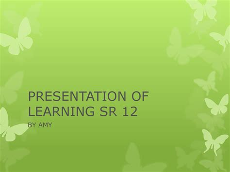 Presentation Of Learning Sr Ppt Download