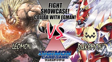 Digimon TCG Leomon Vs Dukemon B03 TheEgman Fight Showcase YouTube