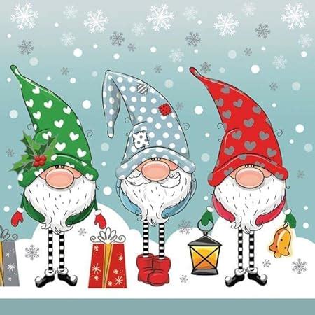 Amazon Christmas Napkins Funny Gnomes Pcs Lunch Napkins Tomte