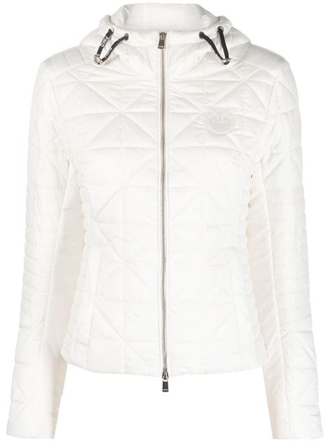 Pinko Logo Patch Quilted Jacket Farfetch