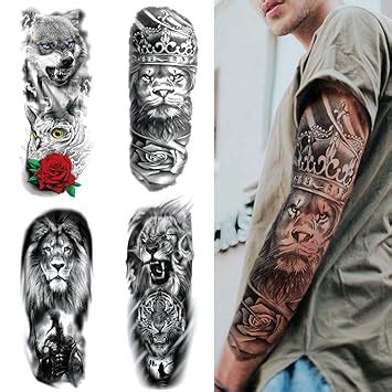 Feelairy Bl Tter Full Arm Tempor Re Tattoos Extra Gro Vollarm