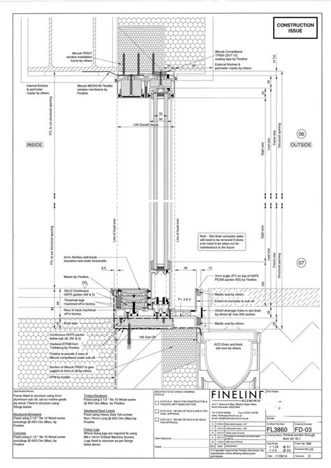 Detail Fineline Aluminium Sliding Doors Interlock Drawings