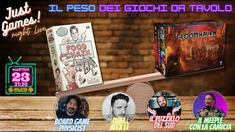 IL PESO DEI GIOCHI DA TAVOLO Just Games Night Live YouTube