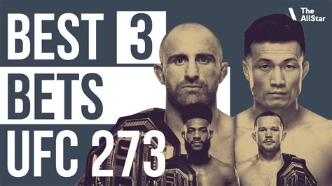 Best Bets For Ufc 273 The Allstar