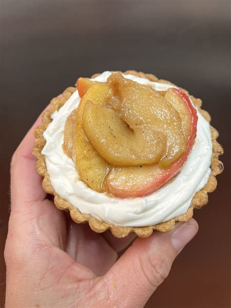 Apple Tart With Miso Carmel And Wipped Mascarpone And Spiced Apples Wow