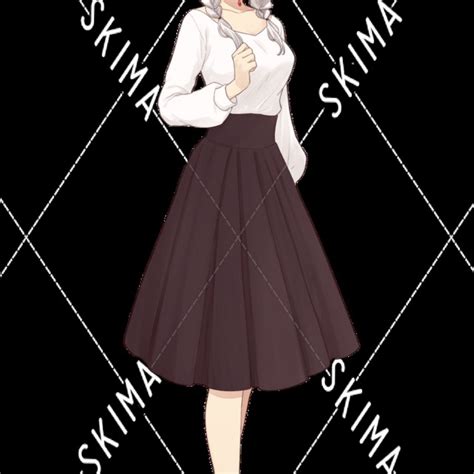 【セール中】白髪の女性【立ち絵 表情10種】 Skima（スキマ）