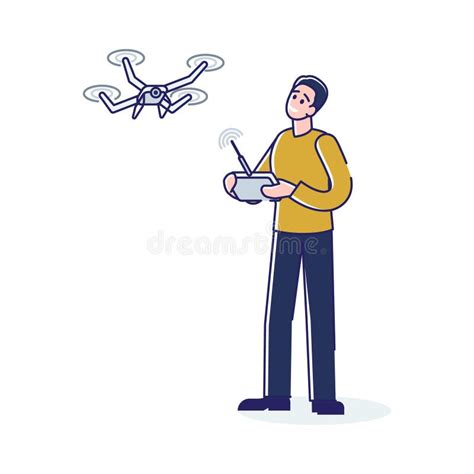 Man Cartoon Drone Stock Illustrations 792 Man Cartoon Drone Stock