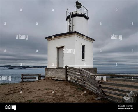 Wa Washington Cattle Point Lighthouse Overlooking The