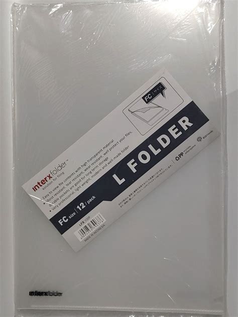 Jual Map L Map Plastik Bening InterXFolder Folio F4 Isi 12 Pcs