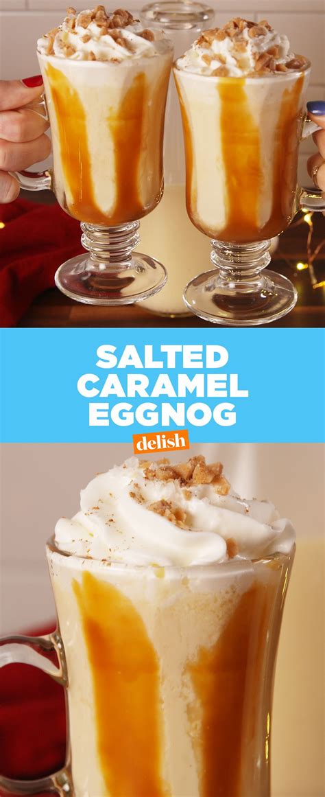 Salted Caramel Eggnog Recipe Eggnog Recipe Nog Recipe Alcohol Recipes