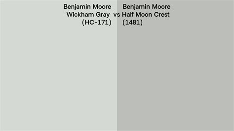 Benjamin Moore Wickham Gray Vs Half Moon Crest Side By Side Comparison