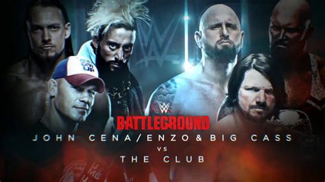 Wwe Battleground 2016 John Cena Enzo Amore Et Colin Cassady Face à