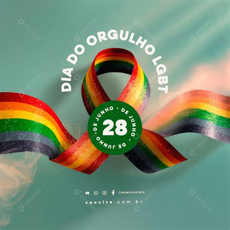 Social Media Dia Internacional Do Orgulho Lgbt 28 De Junho Psd Editável