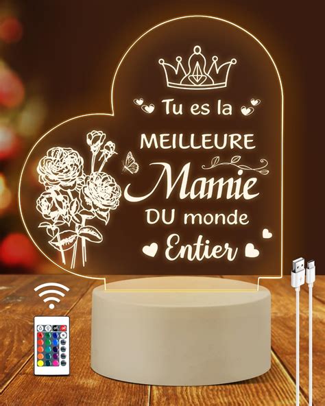 Pandasch Cadeau Mamie Cadeau Grand Mere Noel Veilleuse Grav E Lampe