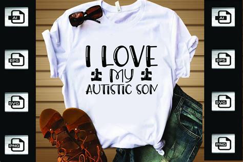 I Love My Autistic Son Gráfico Por Graphictbd · Creative Fabrica