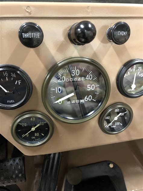 Willys Jeep Instrument Cluster Cj2a Dash Gages Willys Jeep Willys