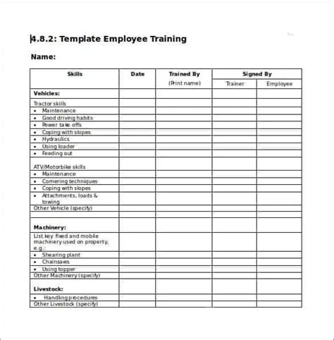 Free Training Checklist Templates Word Excel Fomats