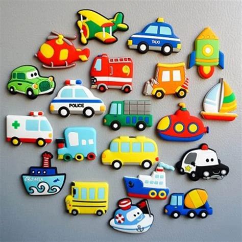 1Pcs Creative Car Design Fridge Magnets For Kids Small Size Silicon Gel ...