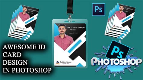 Company Id Card Design In Photoshop Cs 3 Make Own Id Card Design In