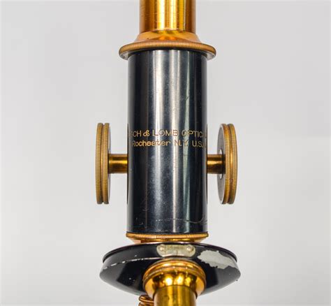 Antique Bausch And Lomb Brass And Iron Microscope At 1stdibs Bausch