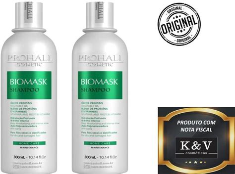 PROHALL Kit 2 Shampoo Biomask 300ml Shampoo Magazine Luiza