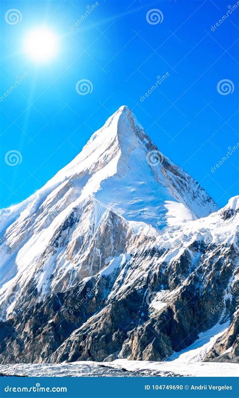 Mountain Peak Everest Highest Mountain In The World National P Stock