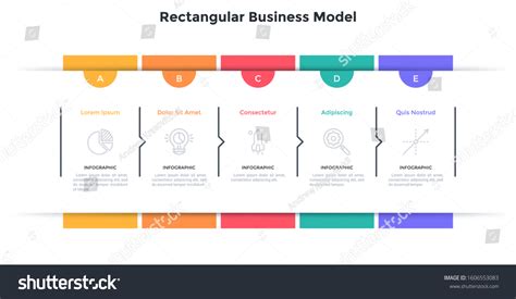 flow diagram  rectangular elements  stock vector royalty