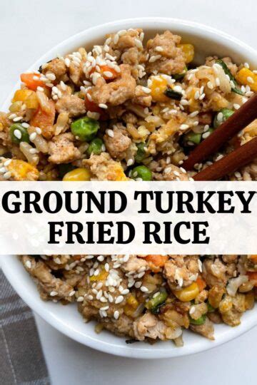 Ground Turkey Fried Rice With Brown Rice