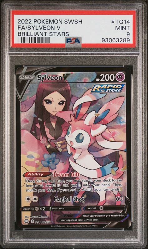 Sylveon V Tg Tg Brilliant Stars Pokemon Tcg Full Art Swsh Psa Ebay