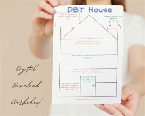 Dialectical Behavior Therapy House Worksheet Etsy Dialectical