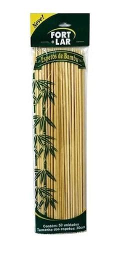 Espetos De Bambu Para Churrasco Petisco 30 Cm 500 Unidades FortLar