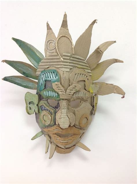 Cardboard Mask Cardboard Art Masks Art