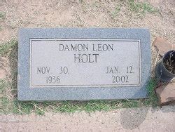 Damon Leon Holt 1936 2002 Find a Grave äreminne